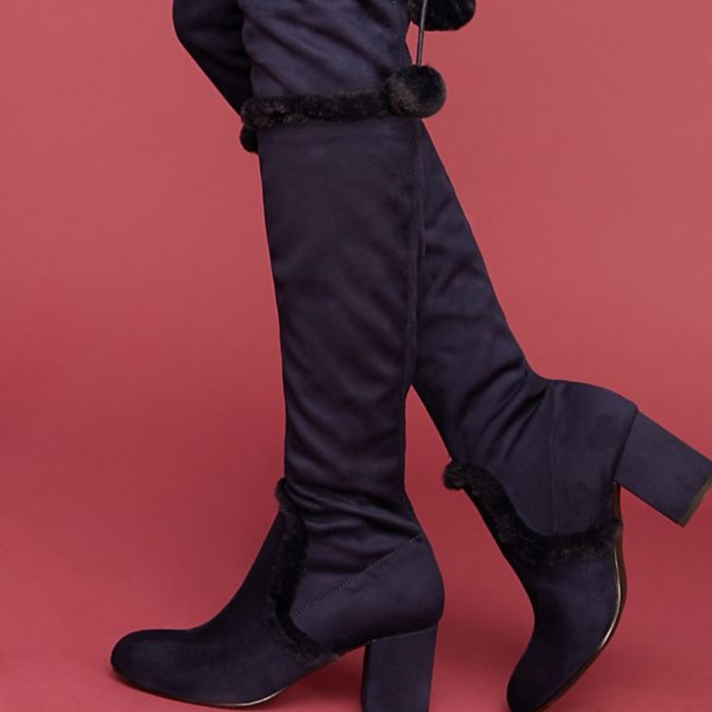 Suede Boots Over the Knee
